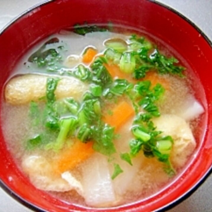 大根と大根葉のお味噌汁 レシピ 作り方 By Mint74 楽天レシピ